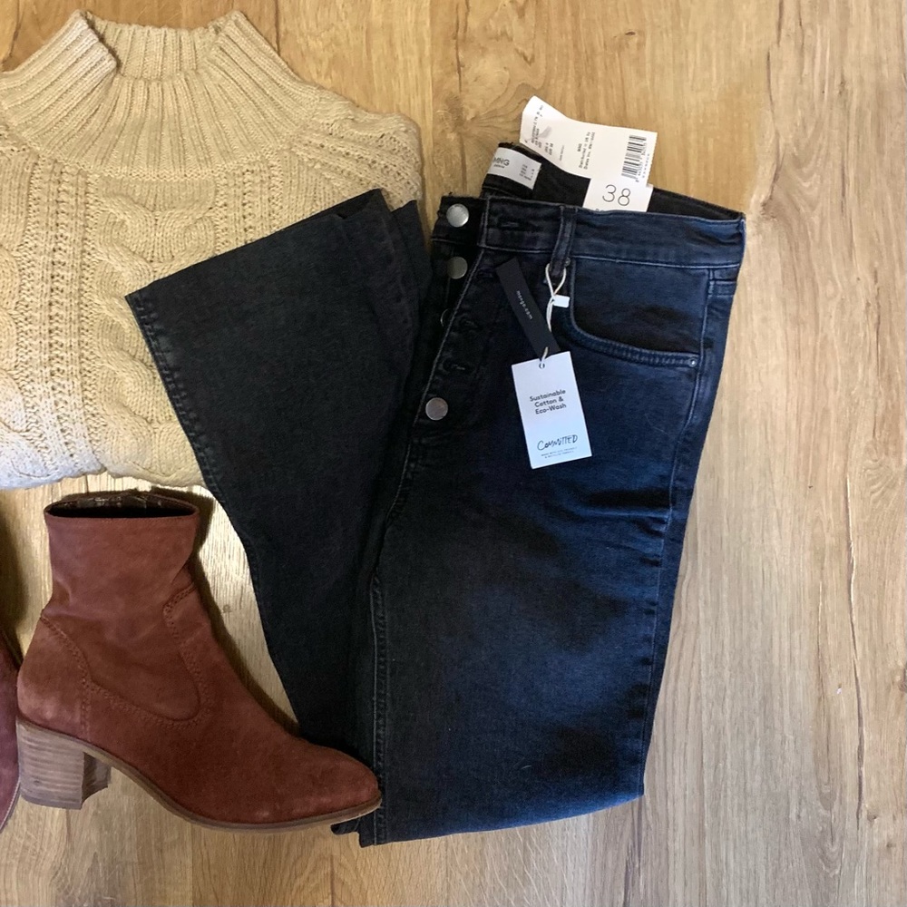 Mango cropped bootcut jeans